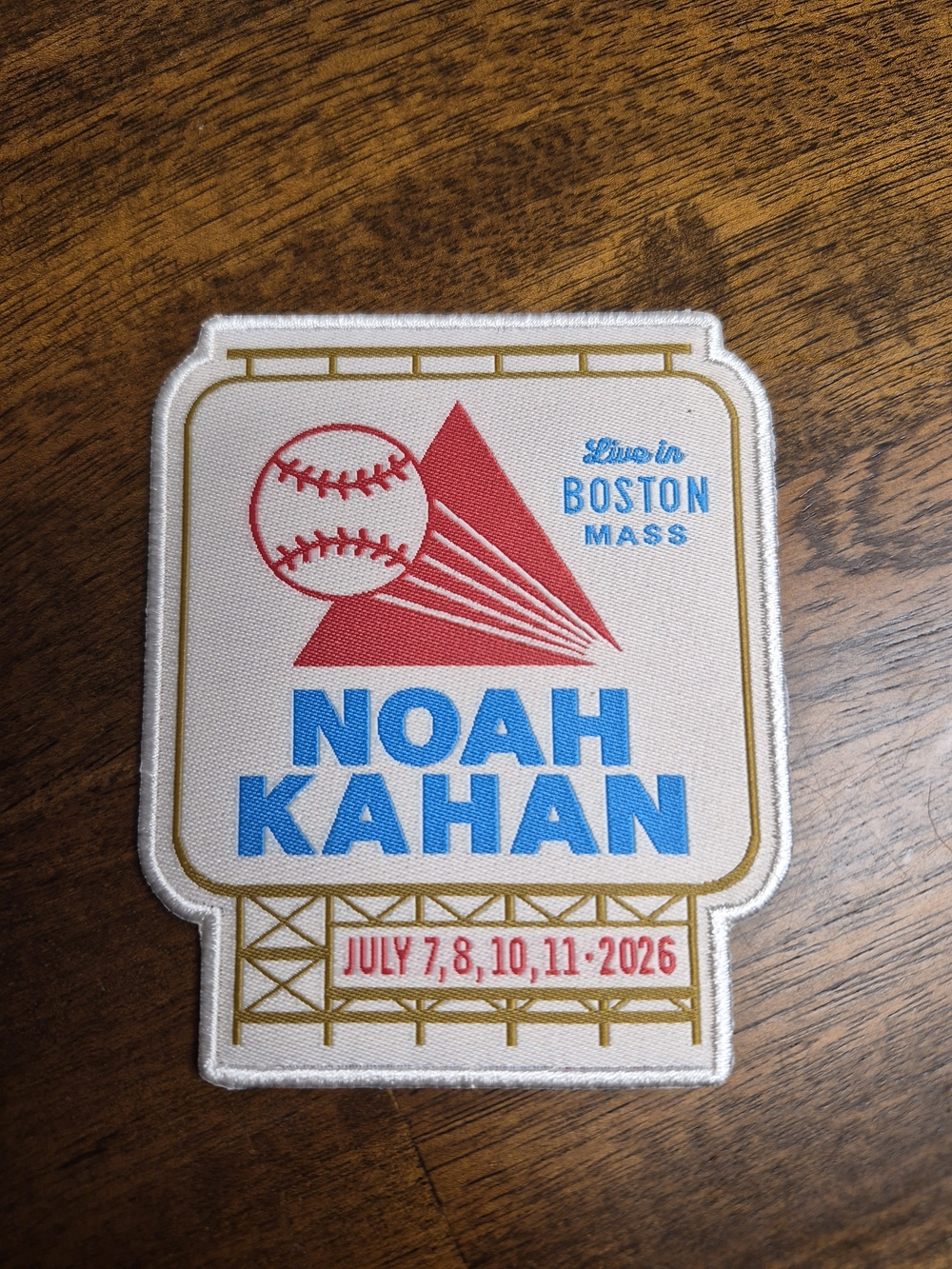 Noah Kahan Boston 2026 Patch